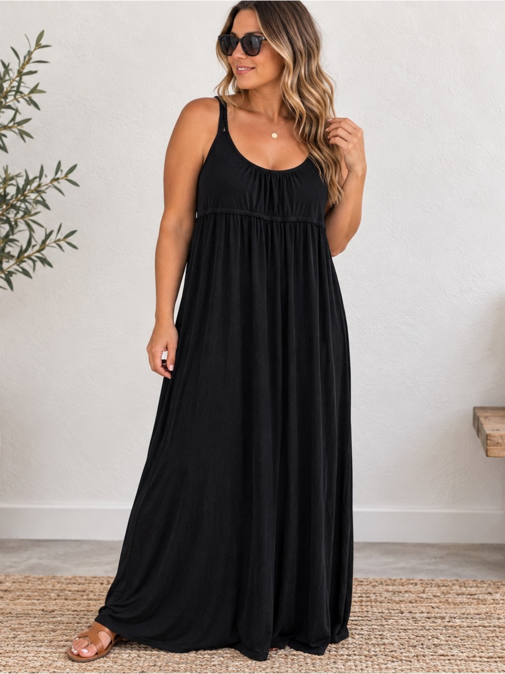Mossimo Supply Co. Black Sleeveless Maxi Dress